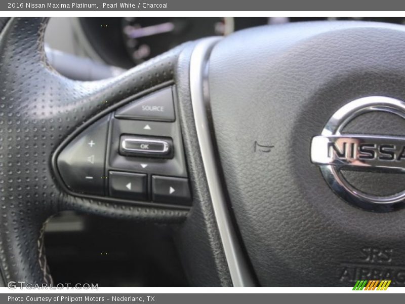 Pearl White / Charcoal 2016 Nissan Maxima Platinum