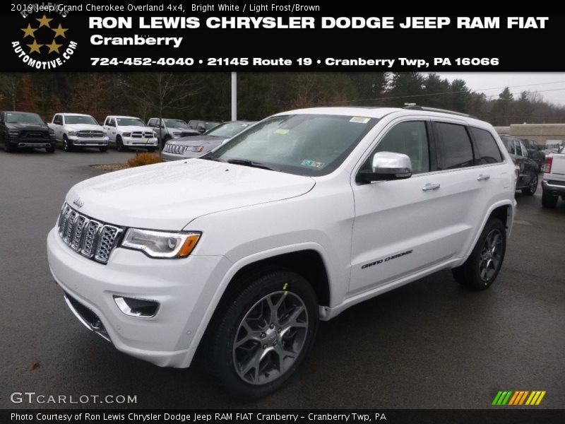 Bright White / Light Frost/Brown 2019 Jeep Grand Cherokee Overland 4x4