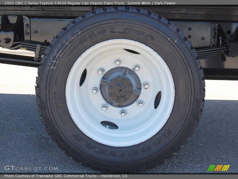 Summit White / Dark Pewter 2003 GMC C Series TopKick C4500 Regular Cab Chassis Stake Truck