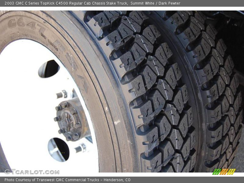 Summit White / Dark Pewter 2003 GMC C Series TopKick C4500 Regular Cab Chassis Stake Truck