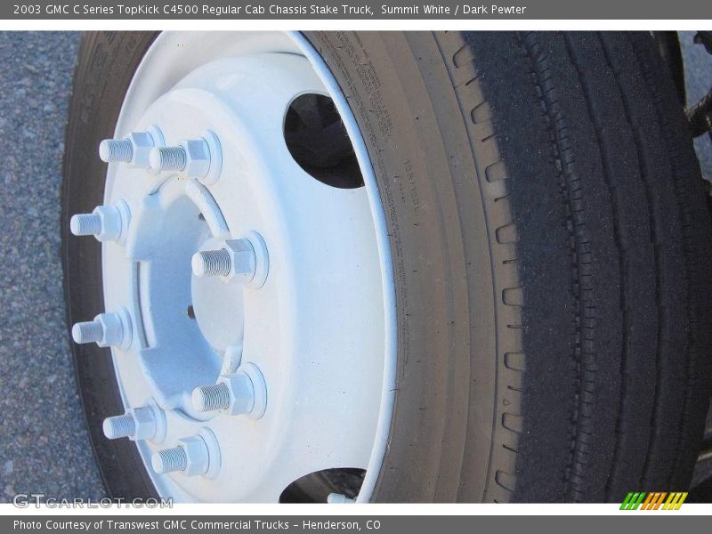 Summit White / Dark Pewter 2003 GMC C Series TopKick C4500 Regular Cab Chassis Stake Truck