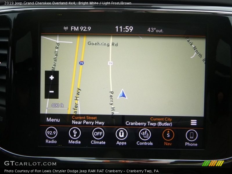 Bright White / Light Frost/Brown 2019 Jeep Grand Cherokee Overland 4x4