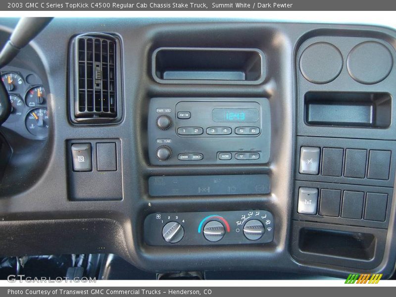 Summit White / Dark Pewter 2003 GMC C Series TopKick C4500 Regular Cab Chassis Stake Truck