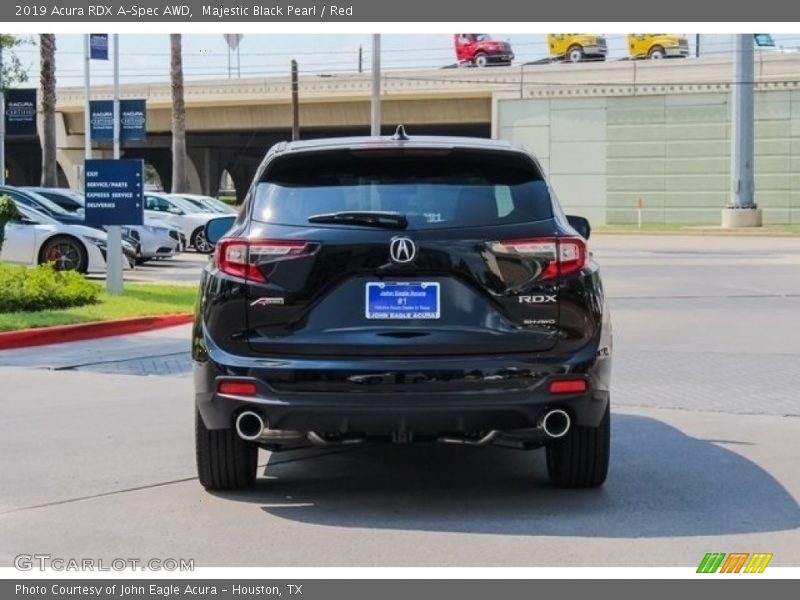 Majestic Black Pearl / Red 2019 Acura RDX A-Spec AWD