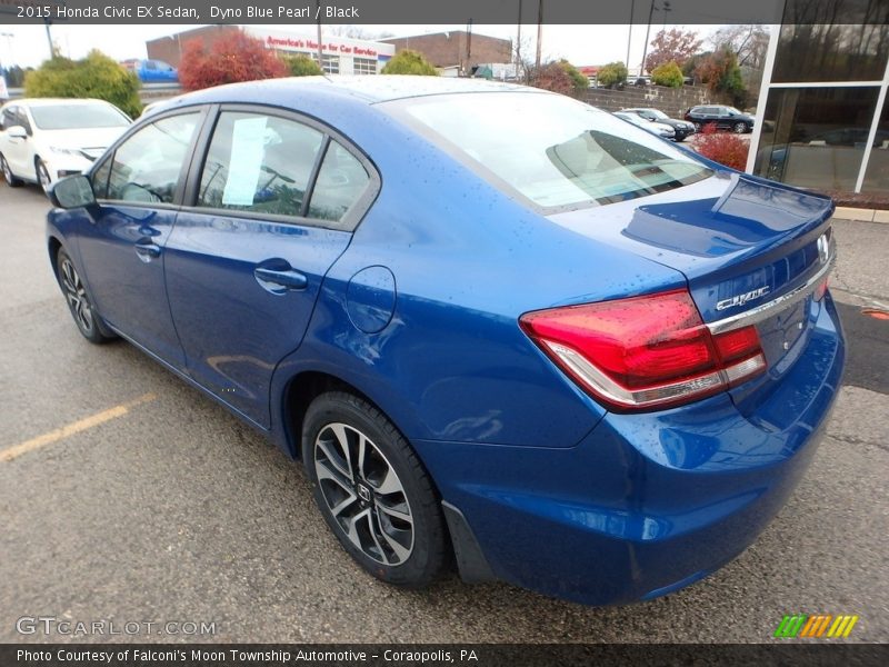 Dyno Blue Pearl / Black 2015 Honda Civic EX Sedan