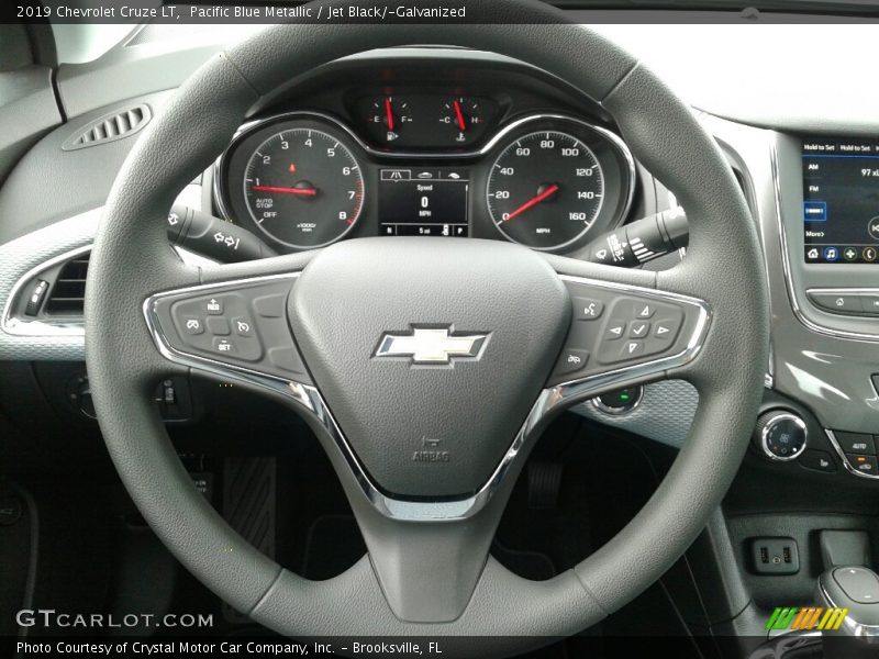 Pacific Blue Metallic / Jet Black/­Galvanized 2019 Chevrolet Cruze LT