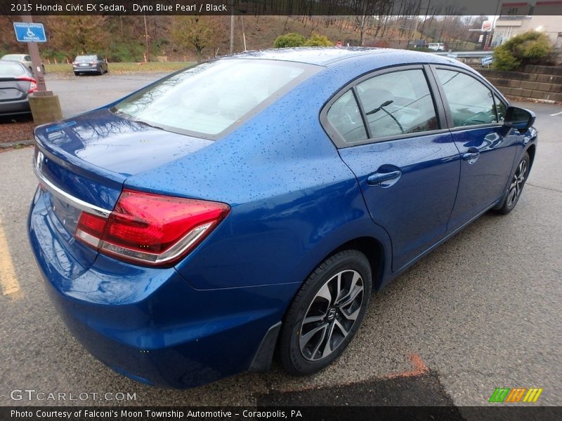 Dyno Blue Pearl / Black 2015 Honda Civic EX Sedan