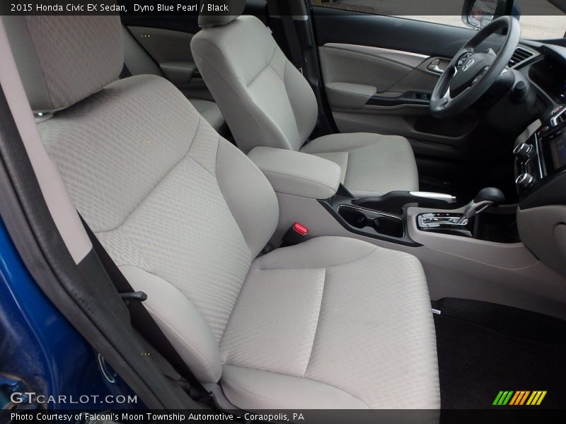 Dyno Blue Pearl / Black 2015 Honda Civic EX Sedan