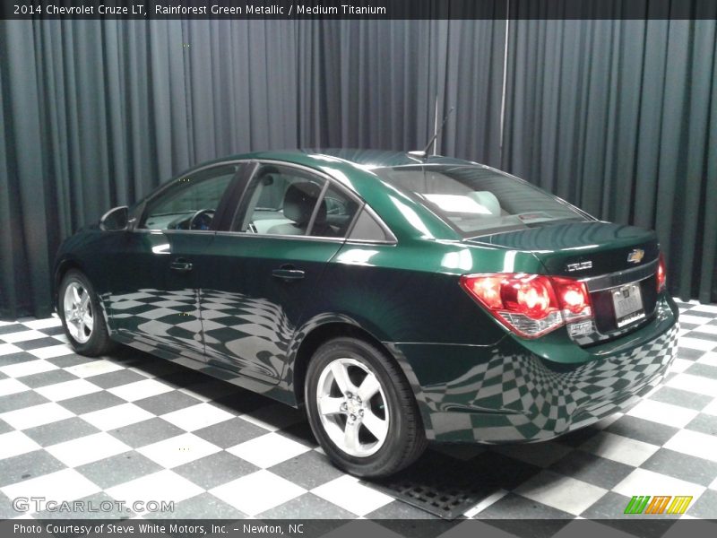 Rainforest Green Metallic / Medium Titanium 2014 Chevrolet Cruze LT