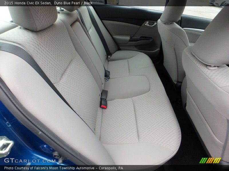 Dyno Blue Pearl / Black 2015 Honda Civic EX Sedan