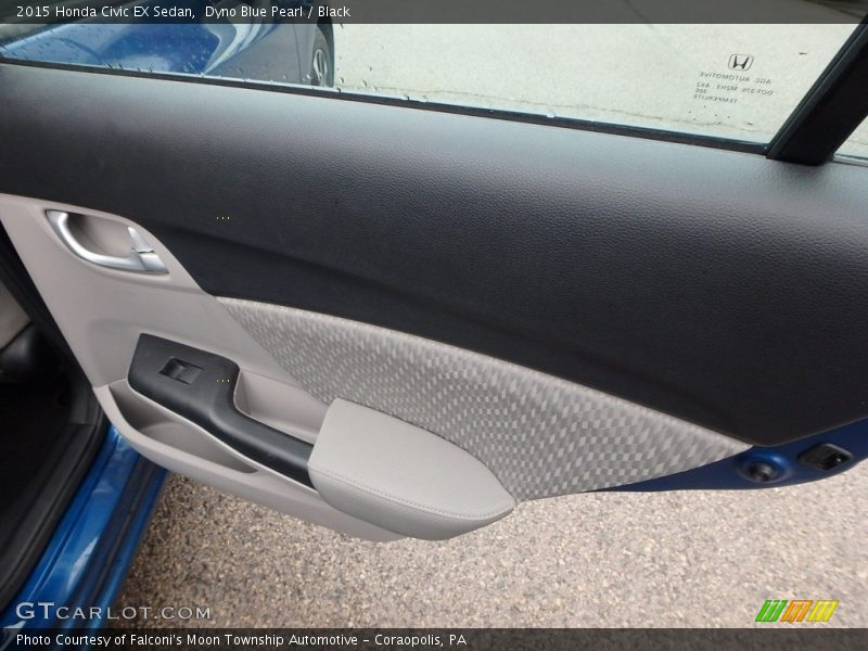 Dyno Blue Pearl / Black 2015 Honda Civic EX Sedan