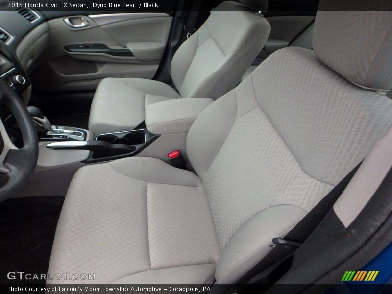 Dyno Blue Pearl / Black 2015 Honda Civic EX Sedan