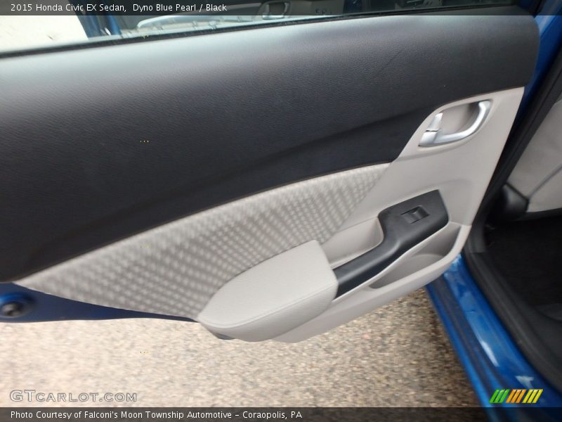 Dyno Blue Pearl / Black 2015 Honda Civic EX Sedan