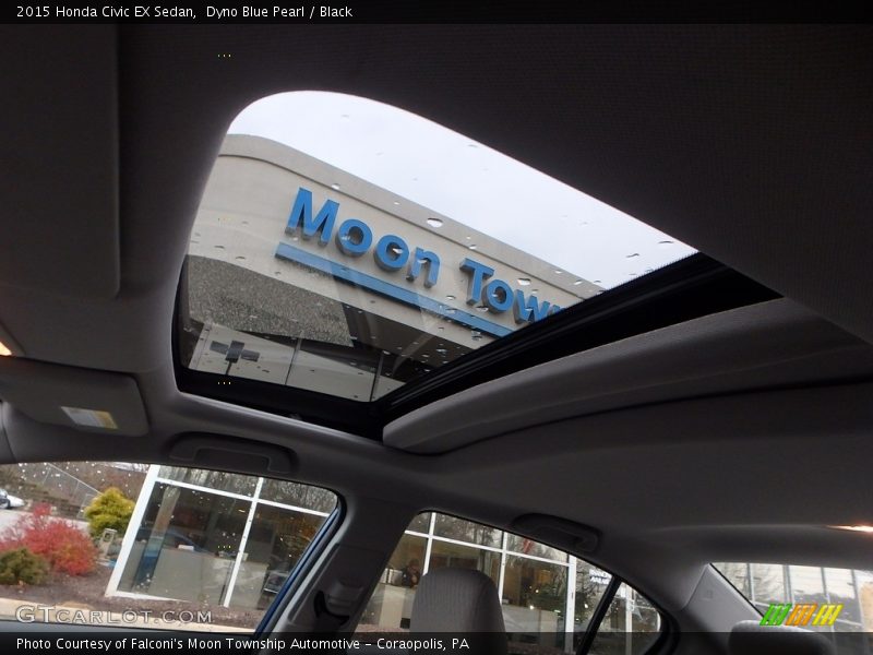 Dyno Blue Pearl / Black 2015 Honda Civic EX Sedan