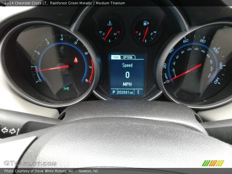 Rainforest Green Metallic / Medium Titanium 2014 Chevrolet Cruze LT