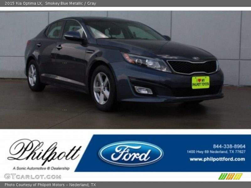 Smokey Blue Metallic / Gray 2015 Kia Optima LX