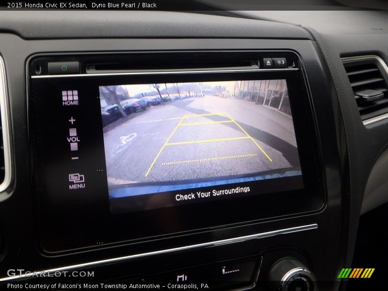 Dyno Blue Pearl / Black 2015 Honda Civic EX Sedan