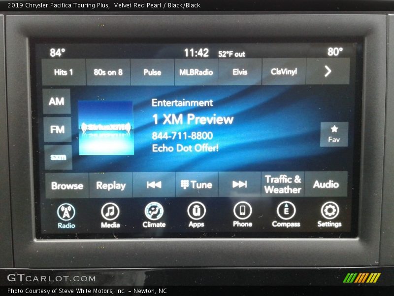 Velvet Red Pearl / Black/Black 2019 Chrysler Pacifica Touring Plus