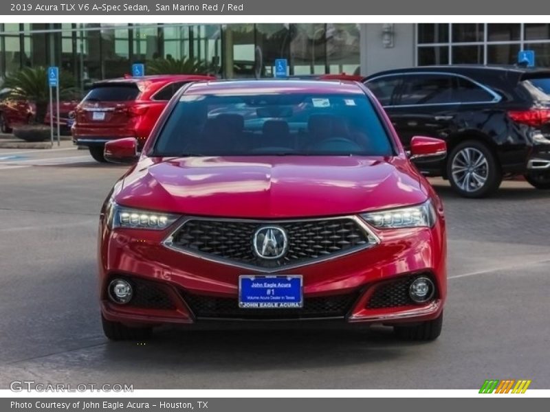 San Marino Red / Red 2019 Acura TLX V6 A-Spec Sedan