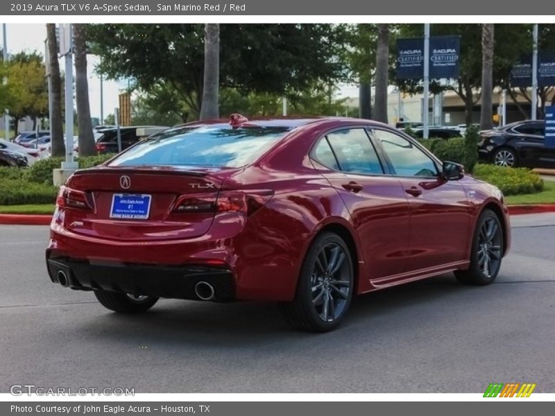 San Marino Red / Red 2019 Acura TLX V6 A-Spec Sedan