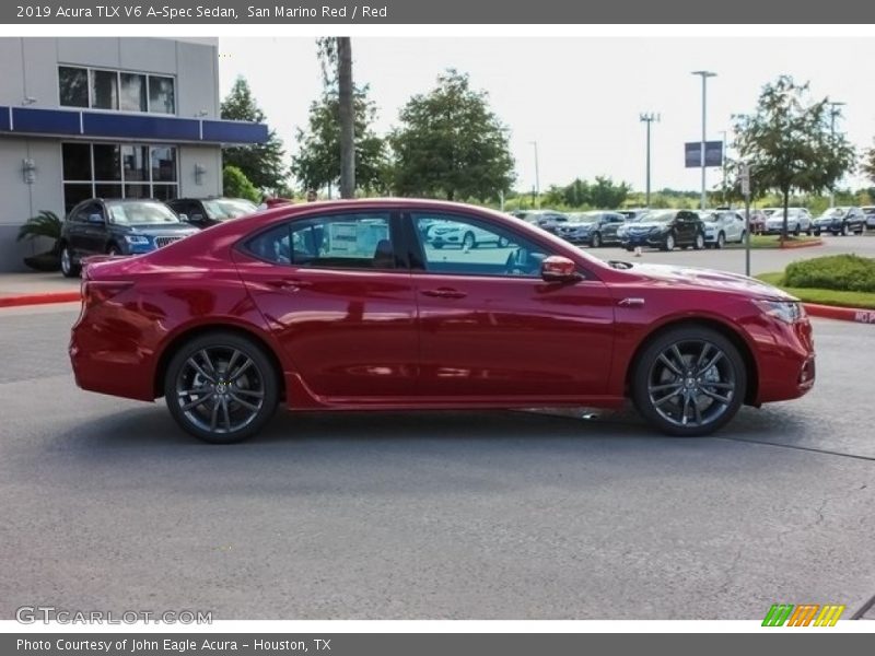 San Marino Red / Red 2019 Acura TLX V6 A-Spec Sedan
