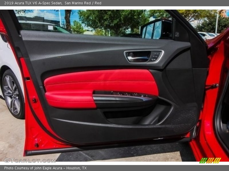 San Marino Red / Red 2019 Acura TLX V6 A-Spec Sedan