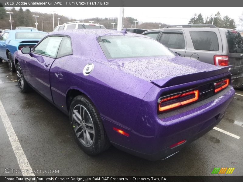 Plum Crazy Pearl / Black 2019 Dodge Challenger GT AWD
