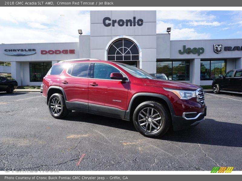 Crimson Red Tintcoat / Jet Black 2018 GMC Acadia SLT AWD