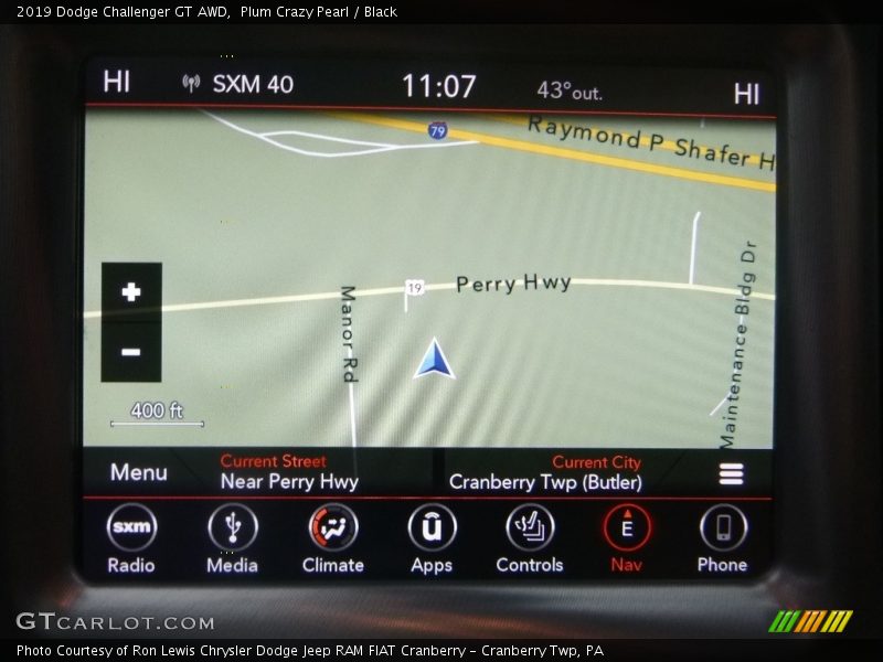 Navigation of 2019 Challenger GT AWD
