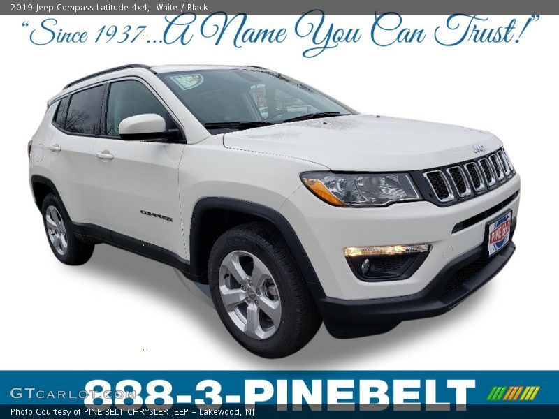 White / Black 2019 Jeep Compass Latitude 4x4