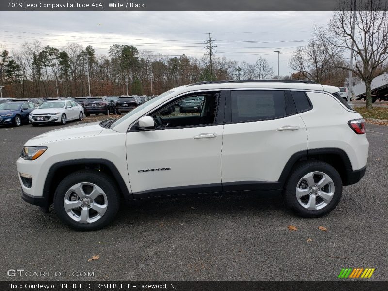 White / Black 2019 Jeep Compass Latitude 4x4