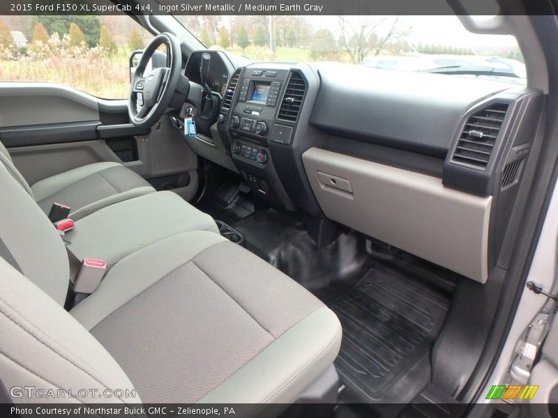 Ingot Silver Metallic / Medium Earth Gray 2015 Ford F150 XL SuperCab 4x4