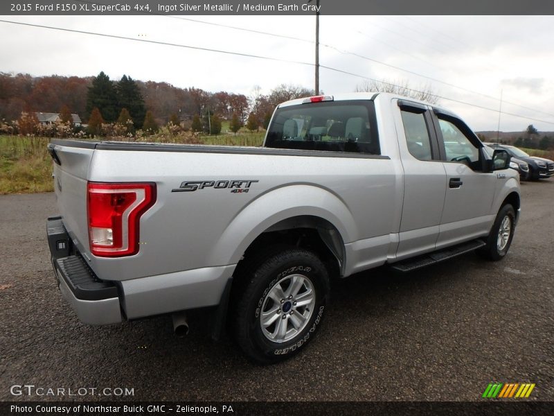 Ingot Silver Metallic / Medium Earth Gray 2015 Ford F150 XL SuperCab 4x4