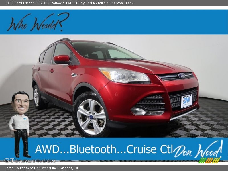 Ruby Red Metallic / Charcoal Black 2013 Ford Escape SE 2.0L EcoBoost 4WD