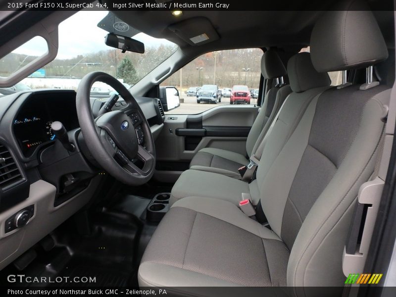 Ingot Silver Metallic / Medium Earth Gray 2015 Ford F150 XL SuperCab 4x4