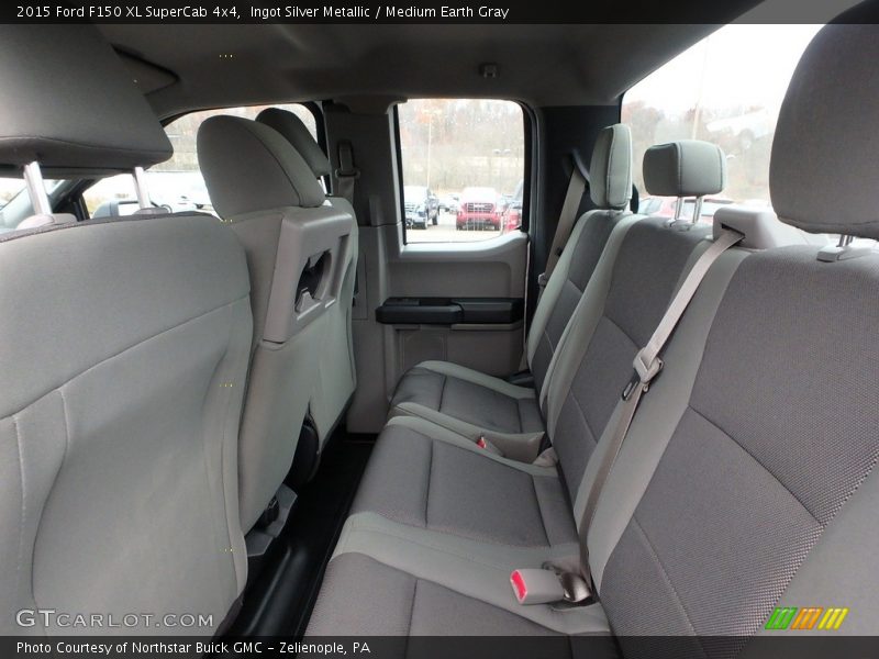 Ingot Silver Metallic / Medium Earth Gray 2015 Ford F150 XL SuperCab 4x4