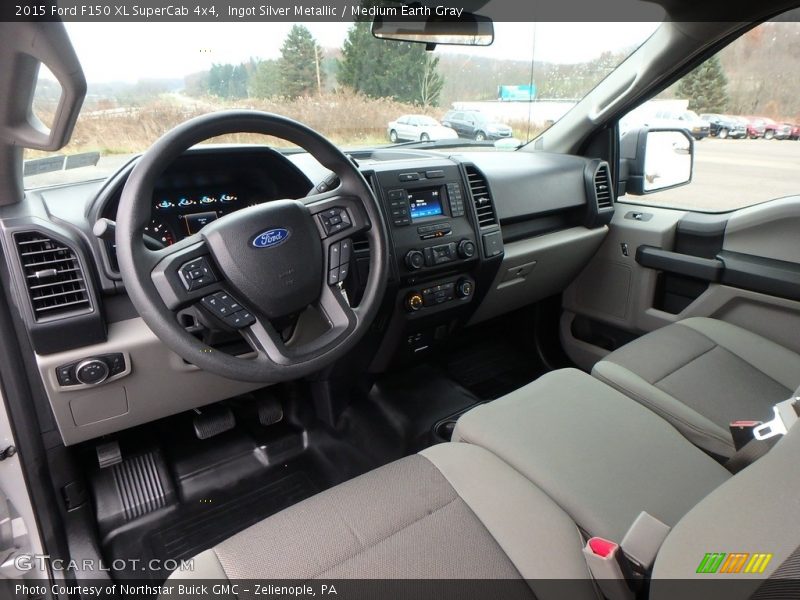 Ingot Silver Metallic / Medium Earth Gray 2015 Ford F150 XL SuperCab 4x4