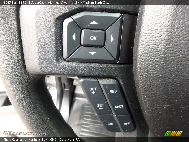 Ingot Silver Metallic / Medium Earth Gray 2015 Ford F150 XL SuperCab 4x4