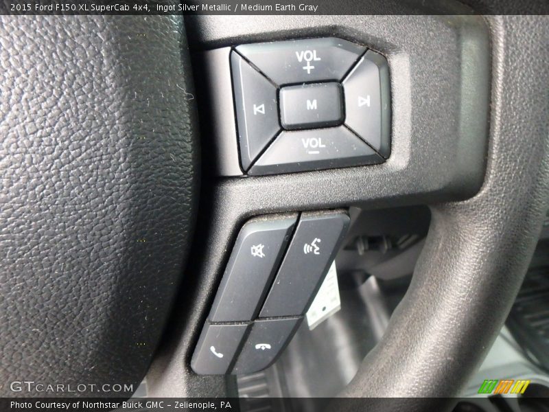 Ingot Silver Metallic / Medium Earth Gray 2015 Ford F150 XL SuperCab 4x4