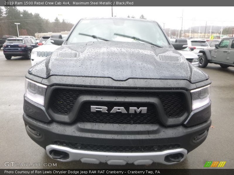 Maximum Steel Metallic / Black/Red 2019 Ram 1500 Rebel Crew Cab 4x4