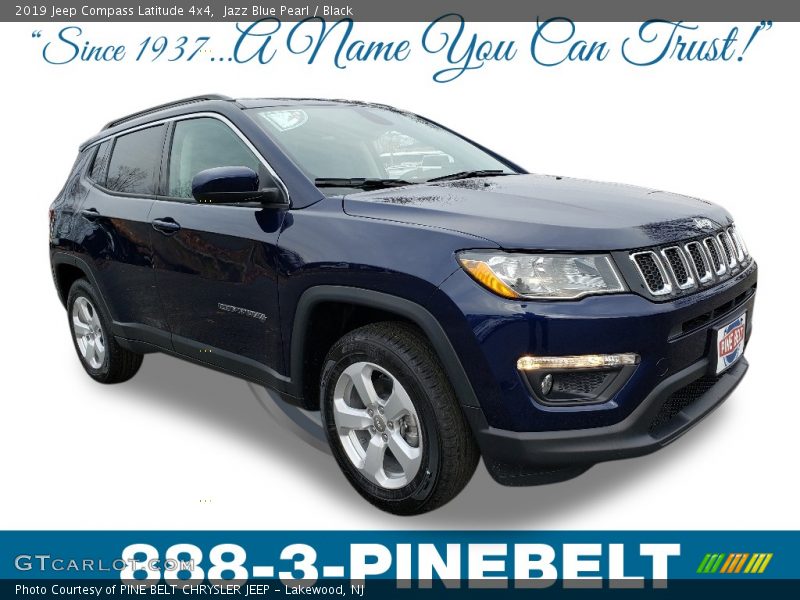 Jazz Blue Pearl / Black 2019 Jeep Compass Latitude 4x4