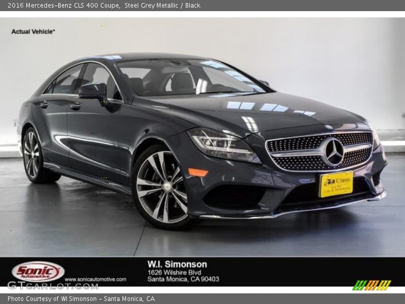 Steel Grey Metallic / Black 2016 Mercedes-Benz CLS 400 Coupe