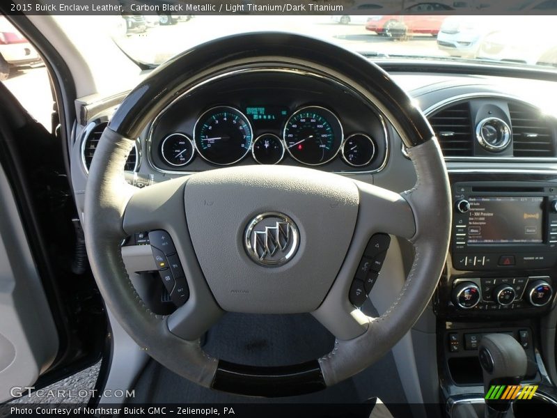 Carbon Black Metallic / Light Titanium/Dark Titanium 2015 Buick Enclave Leather