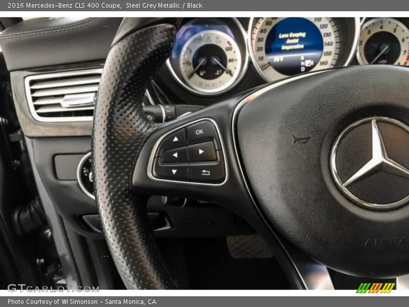 Steel Grey Metallic / Black 2016 Mercedes-Benz CLS 400 Coupe