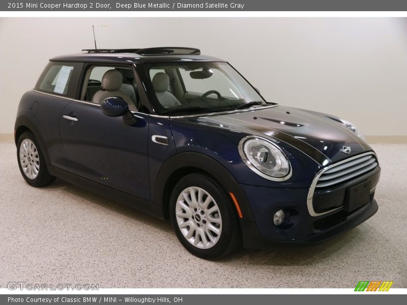 Deep Blue Metallic / Diamond Satellite Gray 2015 Mini Cooper Hardtop 2 Door
