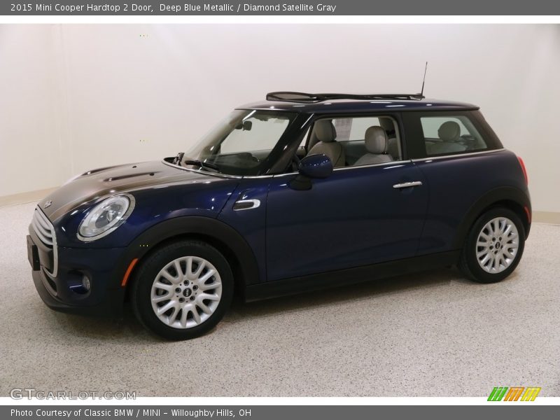 Deep Blue Metallic / Diamond Satellite Gray 2015 Mini Cooper Hardtop 2 Door