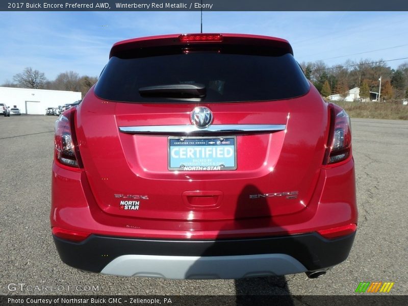 Winterberry Red Metallic / Ebony 2017 Buick Encore Preferred AWD