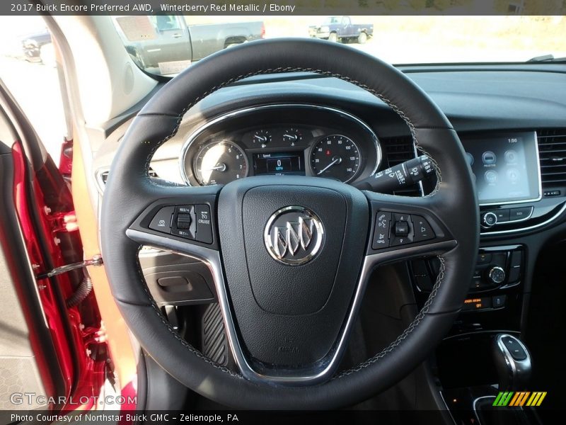 Winterberry Red Metallic / Ebony 2017 Buick Encore Preferred AWD