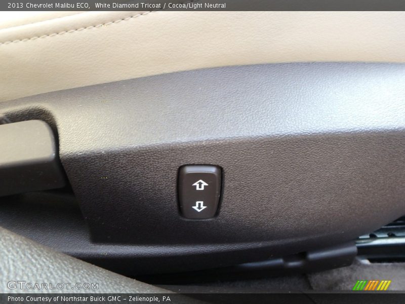 White Diamond Tricoat / Cocoa/Light Neutral 2013 Chevrolet Malibu ECO