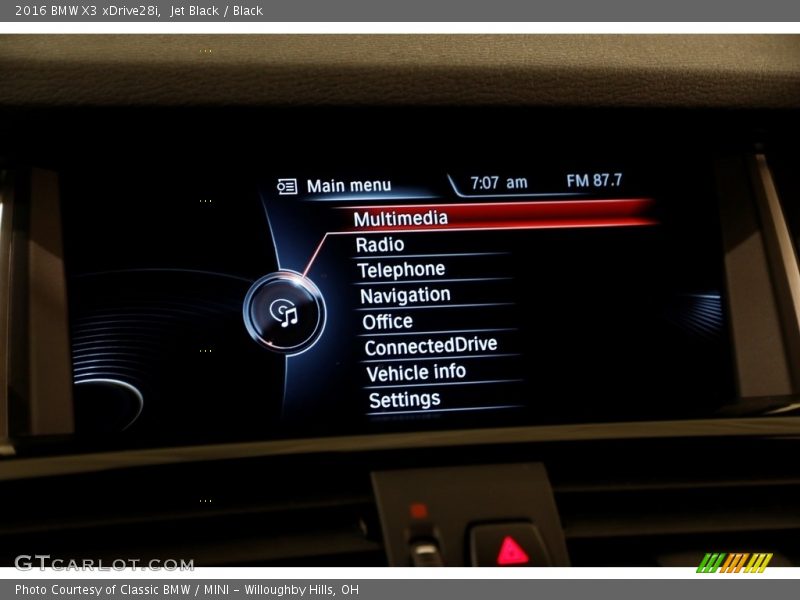 Jet Black / Black 2016 BMW X3 xDrive28i